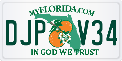 FL license plate DJPV34