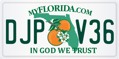 FL license plate DJPV36