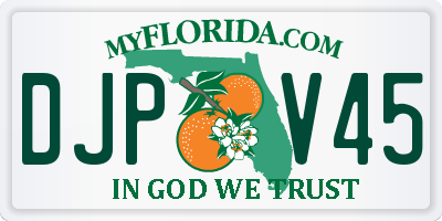FL license plate DJPV45