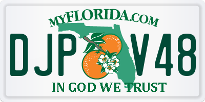 FL license plate DJPV48