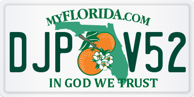 FL license plate DJPV52