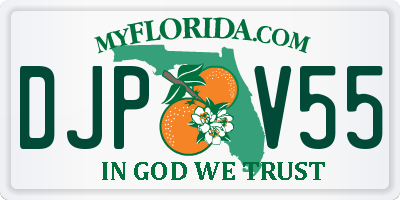 FL license plate DJPV55