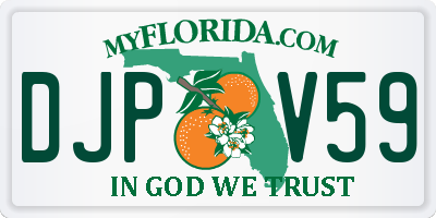 FL license plate DJPV59