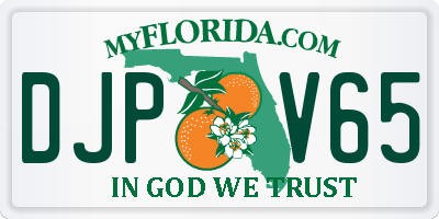 FL license plate DJPV65