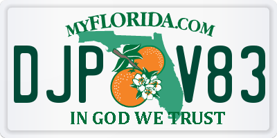 FL license plate DJPV83