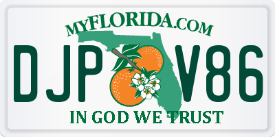 FL license plate DJPV86