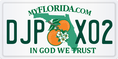 FL license plate DJPX02