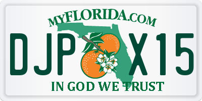 FL license plate DJPX15