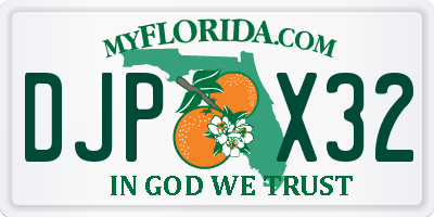 FL license plate DJPX32