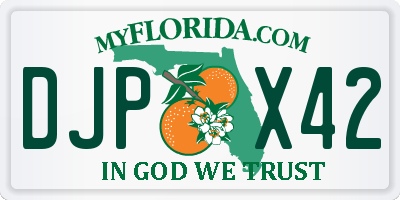 FL license plate DJPX42