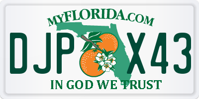 FL license plate DJPX43