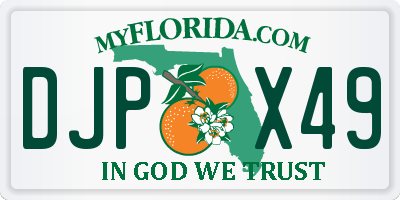 FL license plate DJPX49