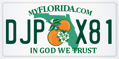 FL license plate DJPX81