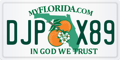 FL license plate DJPX89