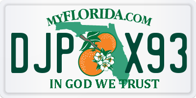 FL license plate DJPX93