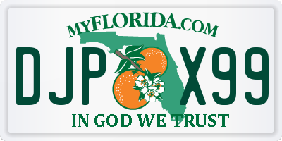 FL license plate DJPX99