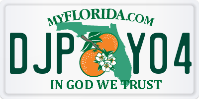FL license plate DJPY04