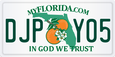 FL license plate DJPY05