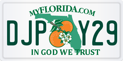 FL license plate DJPY29