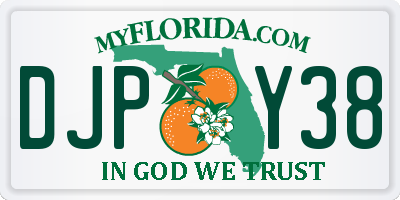 FL license plate DJPY38