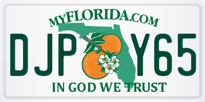 FL license plate DJPY65