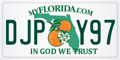FL license plate DJPY97