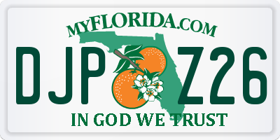 FL license plate DJPZ26