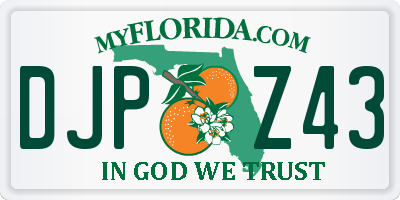 FL license plate DJPZ43