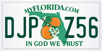 FL license plate DJPZ56