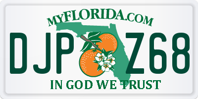 FL license plate DJPZ68