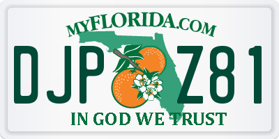 FL license plate DJPZ81