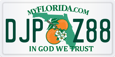 FL license plate DJPZ88