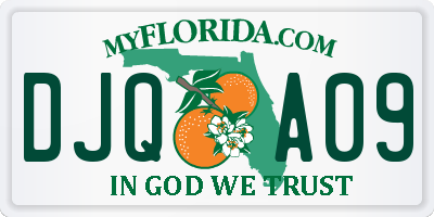 FL license plate DJQA09