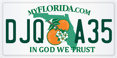 FL license plate DJQA35