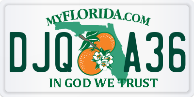 FL license plate DJQA36