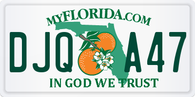FL license plate DJQA47