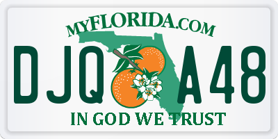 FL license plate DJQA48