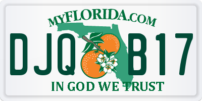 FL license plate DJQB17