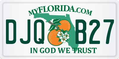 FL license plate DJQB27