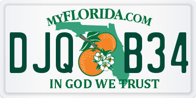 FL license plate DJQB34