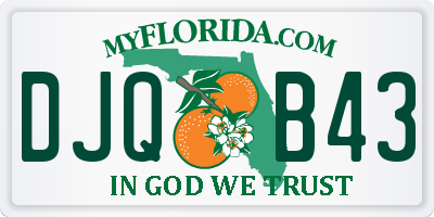 FL license plate DJQB43