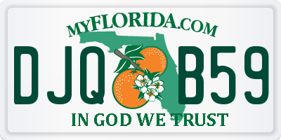 FL license plate DJQB59