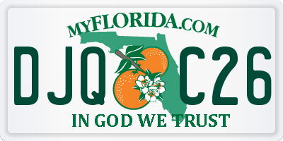 FL license plate DJQC26