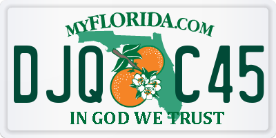 FL license plate DJQC45