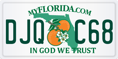 FL license plate DJQC68