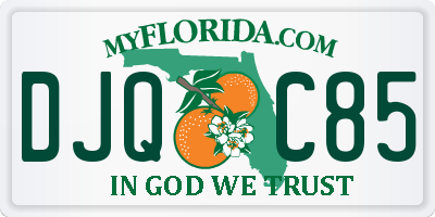 FL license plate DJQC85