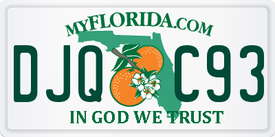 FL license plate DJQC93