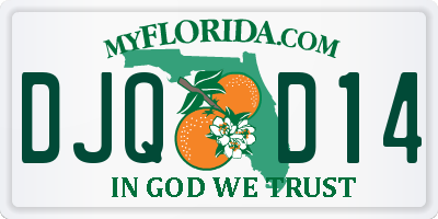 FL license plate DJQD14