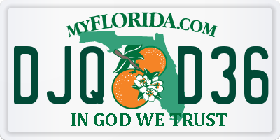 FL license plate DJQD36