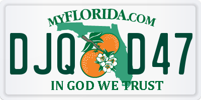 FL license plate DJQD47